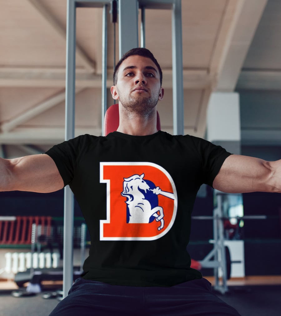 Bo Nix Broncos Old School Denver Horse Icon D T-Shirt