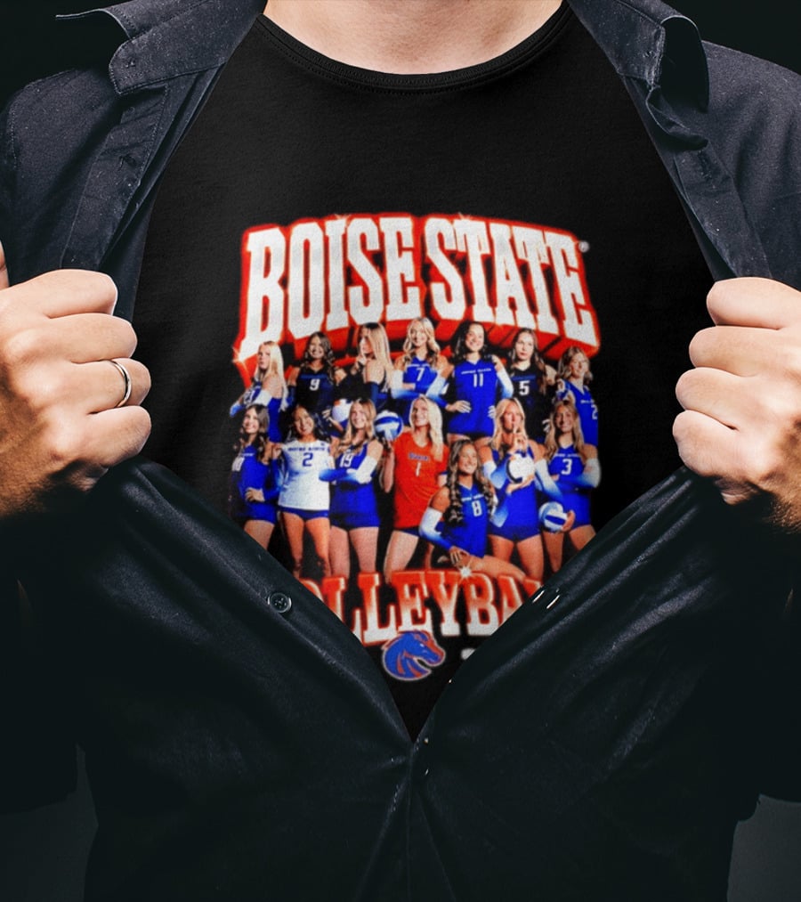 Boise State Volleyball 2026 NCAA Women's Team Collage T-Shirt