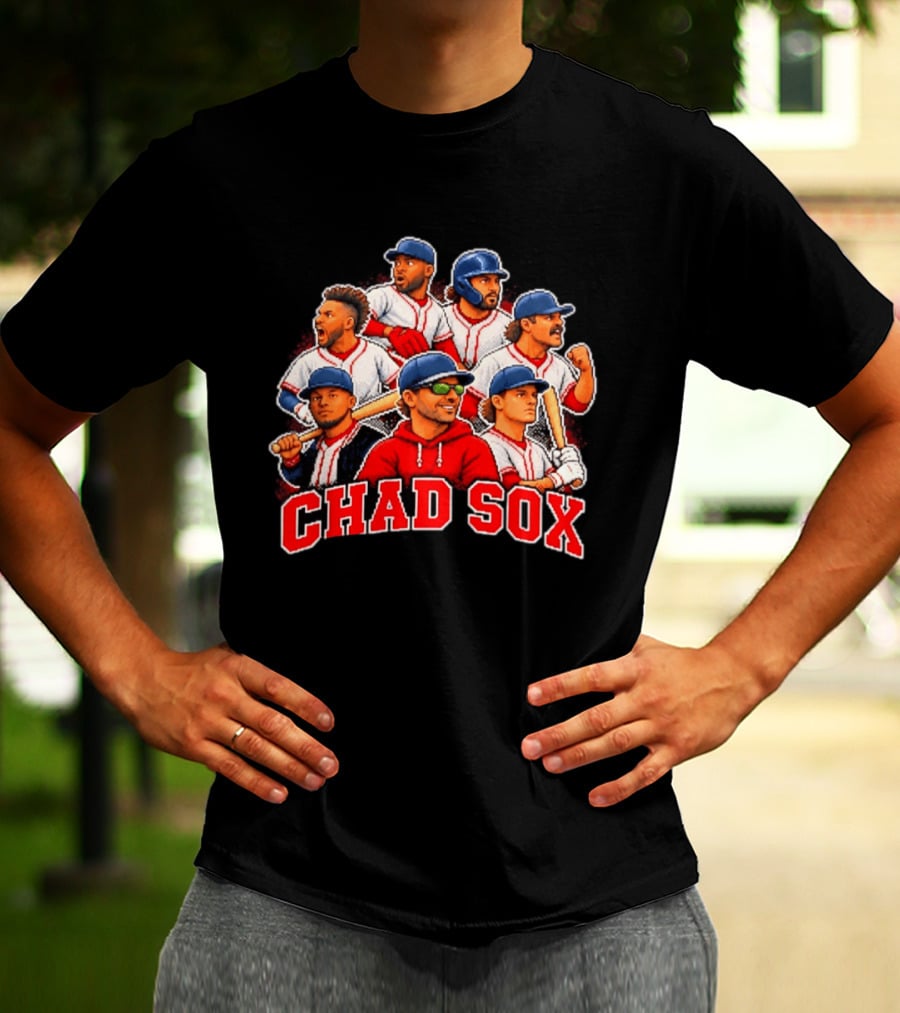Chad Sox Boston Red Sox Team Collage Players T-Shirt