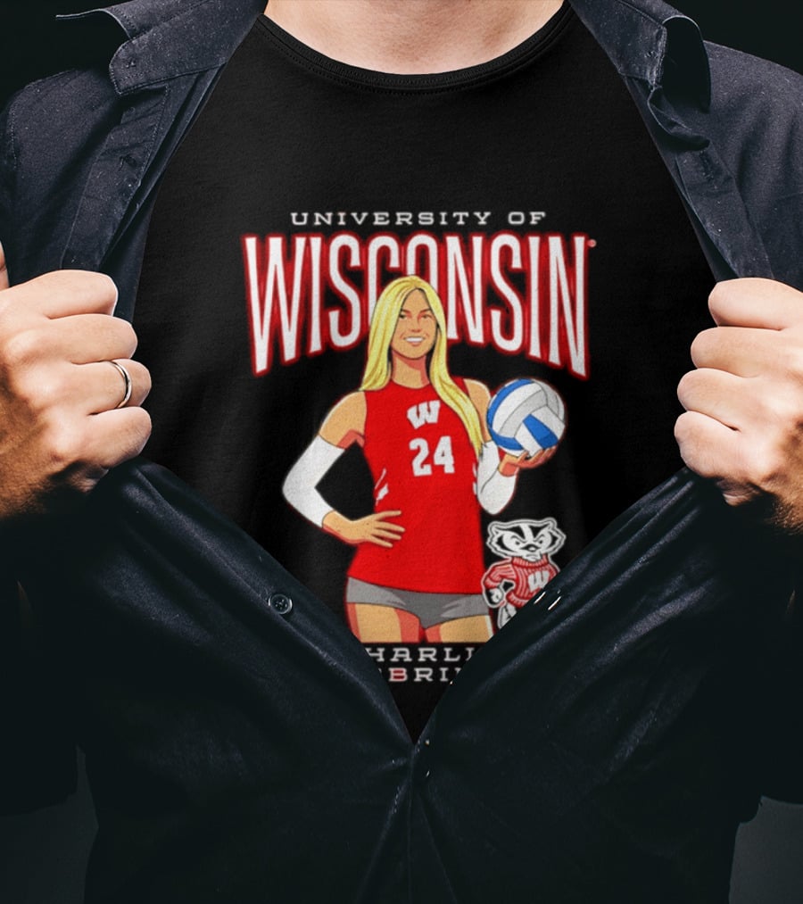 University Of Wisconsin Charlie Fuerbringer Volleyball Wisconsin T-Shirt