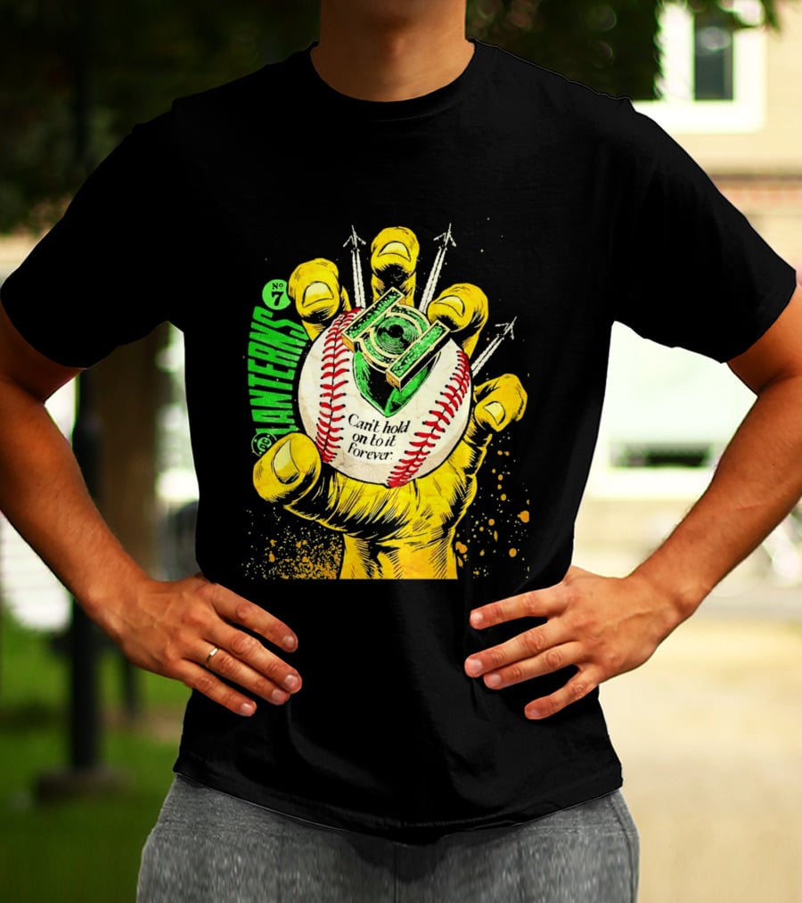 DC Comics Lanterns No 7 Can't Hold On To It Forever Baseball Glove T-Shirt