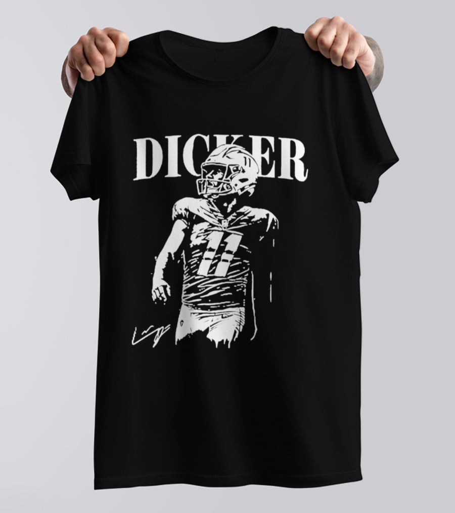 Dicker Football Quarterback Number 17 T-Shirt