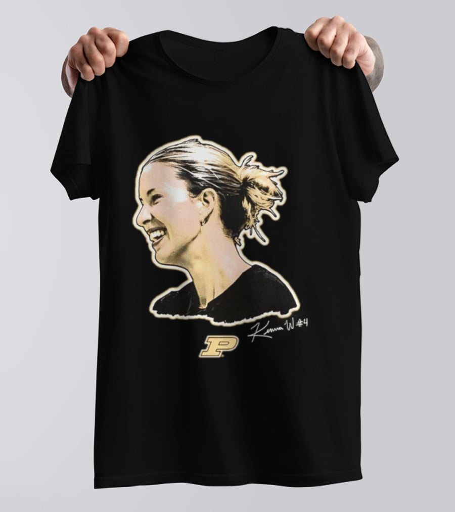 Kenna Wollard Purdue Boilermakers P Logo Big Head T-Shirt