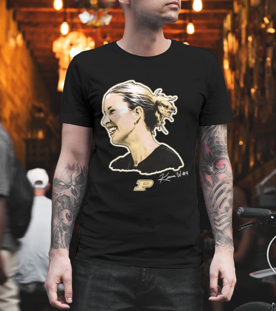Kenna Wollard Purdue Boilermakers P Logo Big Head T-Shirt