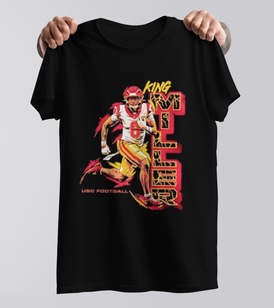 King Miller USC Trojans NCAA Football Player 8 Back Pedaling T-Shirt