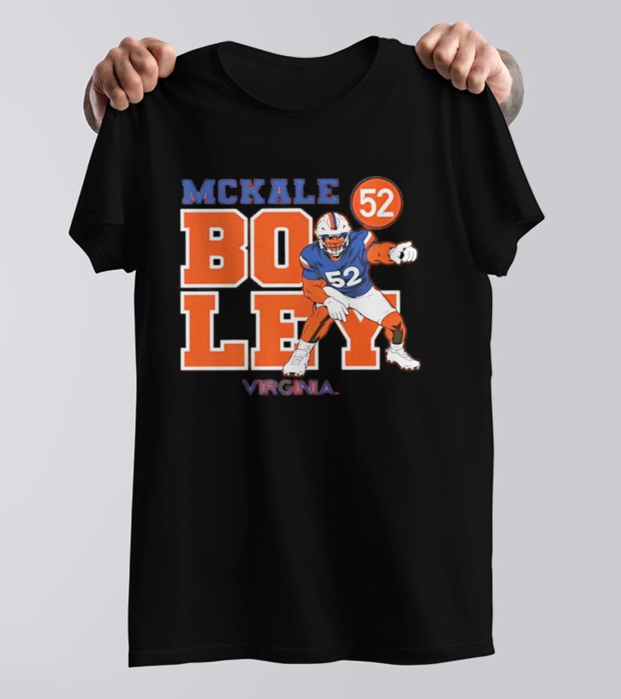 Mckale Boley 52 Virginia Football Cavaliers T-Shirt