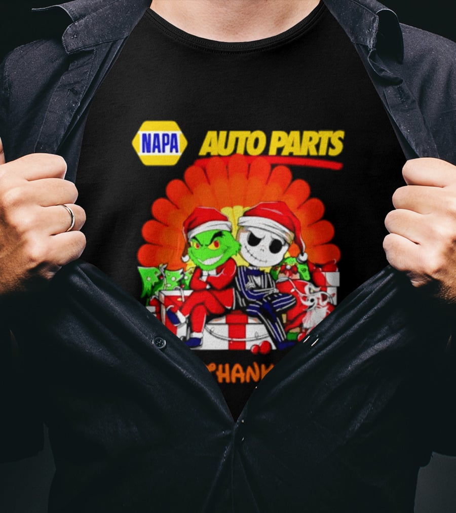Napa Auto Parts Grinch Jack Skellington Hallothanksmas 2026 T-Shirt