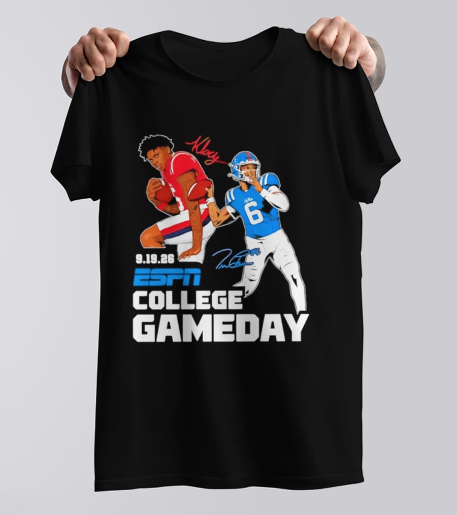 Ole Miss Football 2026 ESPN College Gameday King Number 6 T-Shirt