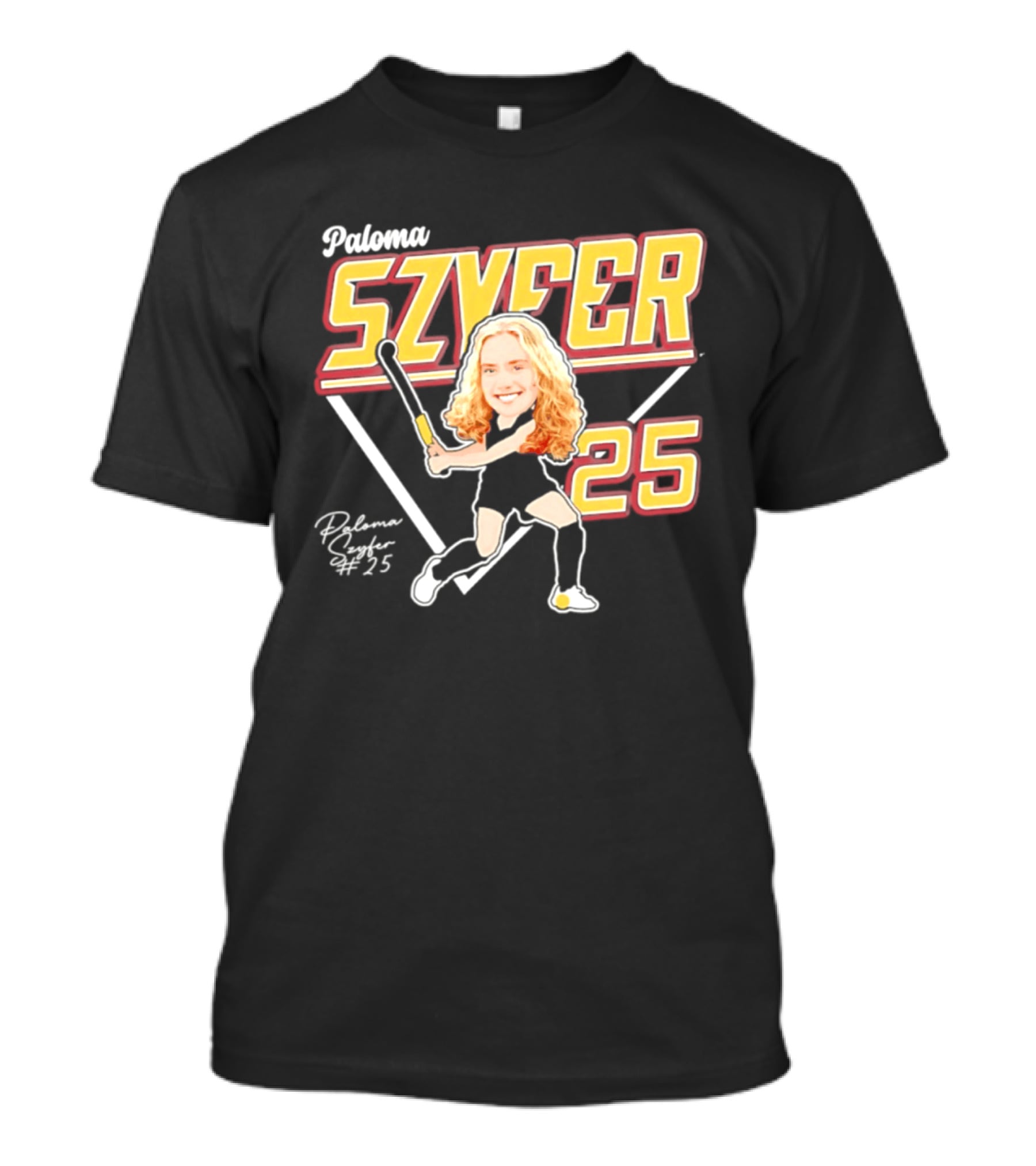 Paloma Szyfer 25 Oberlin Hockey NCAA Caricature T-Shirt