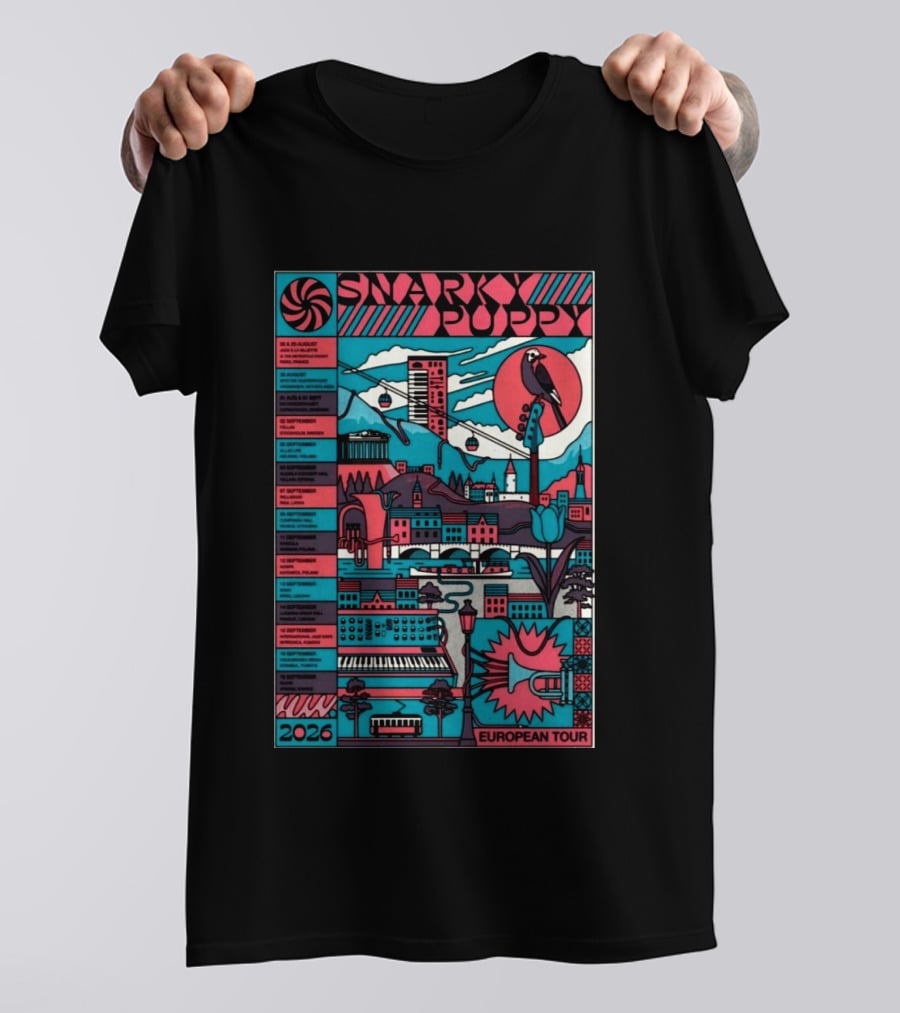 Snarky Puppy European Tour 2026 Dates And Cities T-Shirt