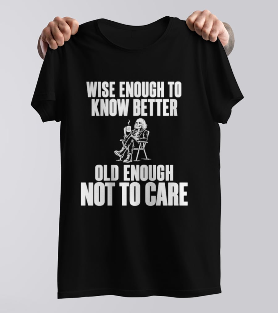 Wise Enough To Know Better Old Enough Not To Care Rocking Chair Humor T-Shirt