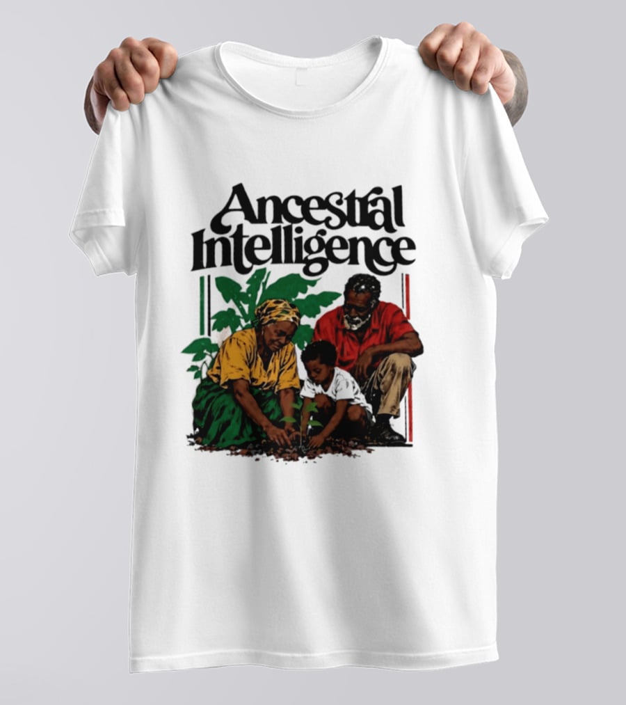 Ancestral Intelligence Heritage Wisdom Family Planting Scene T-Shirt