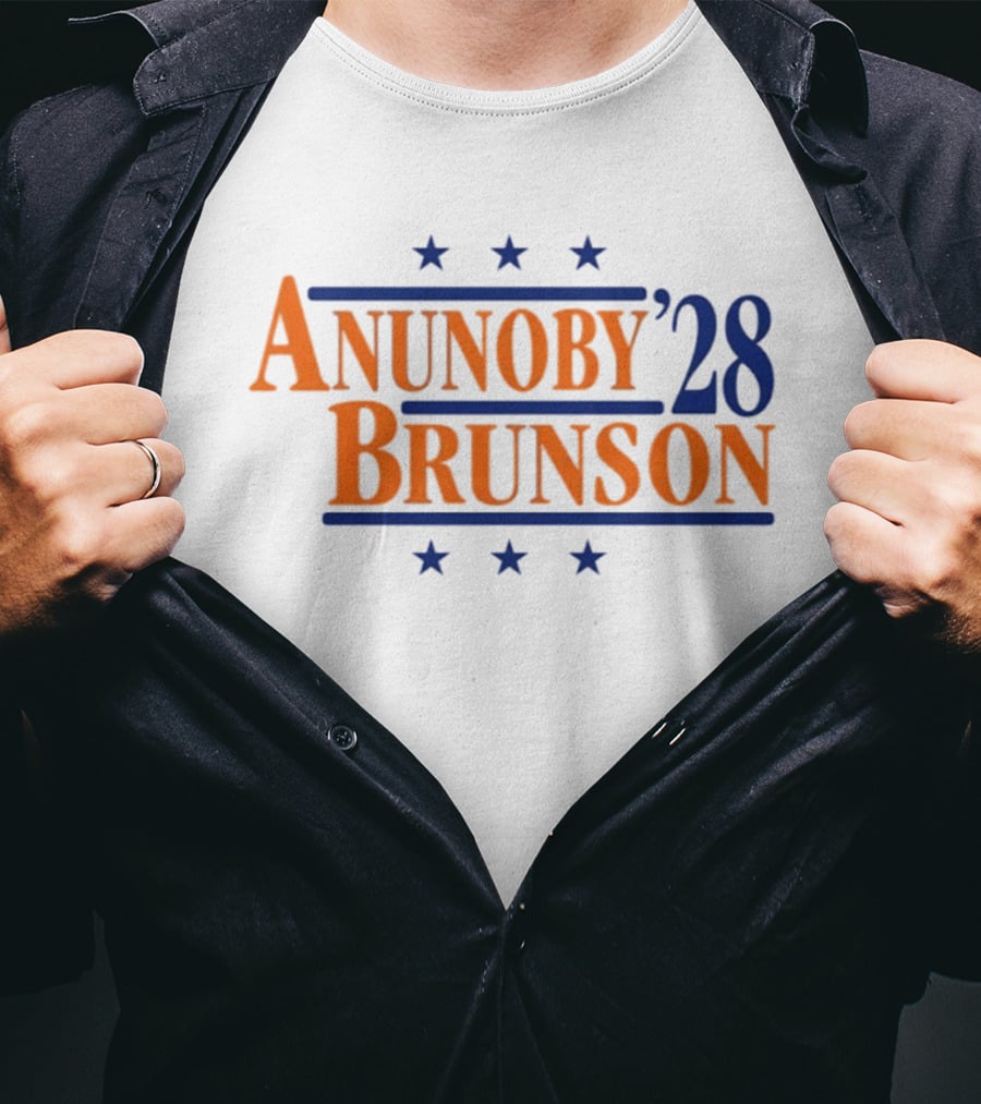 Anunoby Brunson 28 New York Knicks Stars Basketball T-Shirt