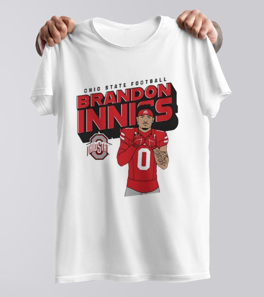 Ohio State Football Brandon Inniss Number 0 Ohio State T-Shirt
