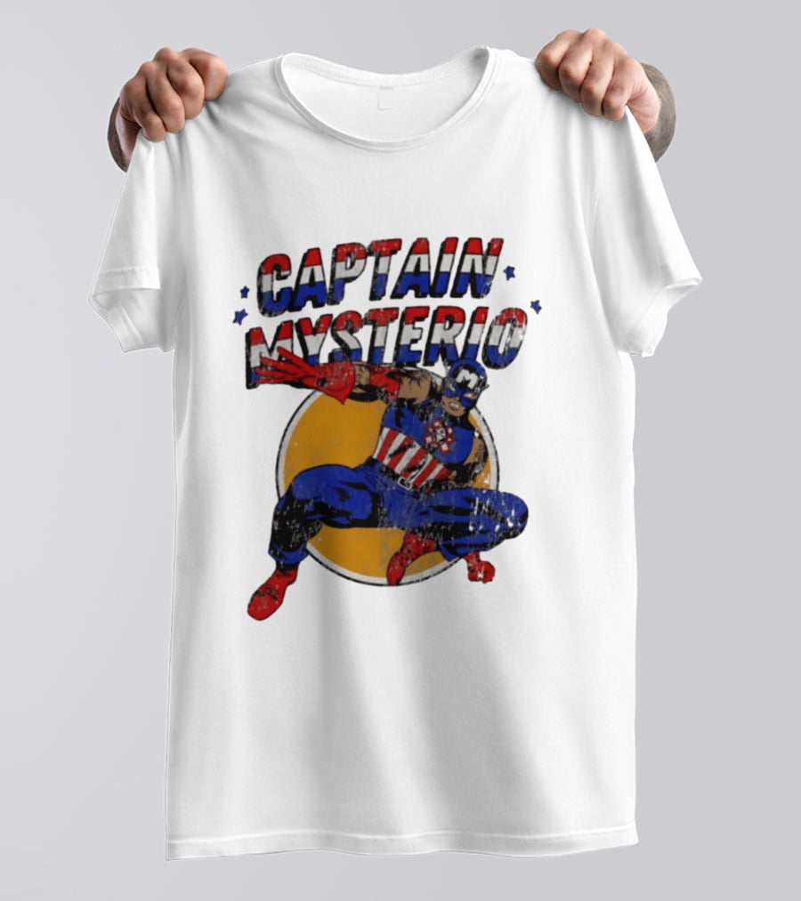 Captain Mysterio Lucha Libre Marvel Comics Mashup T-Shirt