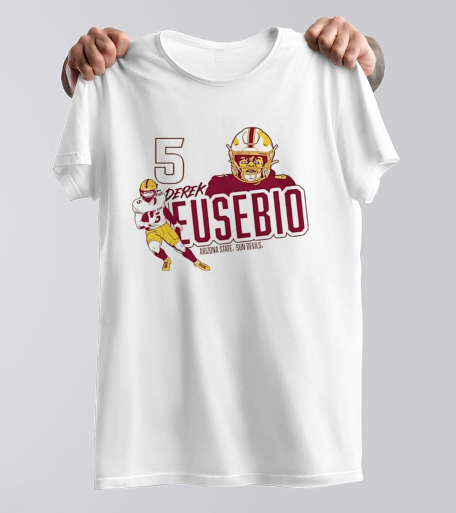 Derek Eusebio 5 Arizona State Sun Devils Football T-Shirt