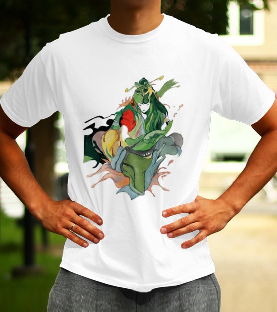 Hand Painted Nujabes Abstract Art Colorful Brushstrokes T-Shirt