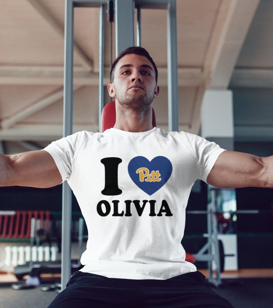 I Love Olivia Pitt Panthers Heart Logo Pittsburgh T-Shirt