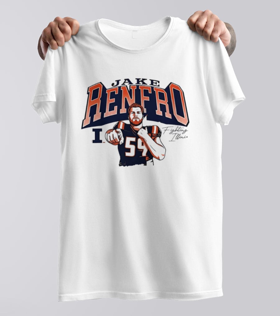 Jake Renfro Illinois Fighting Illini Football 54 T-Shirt