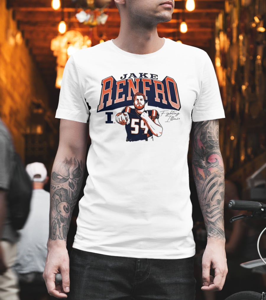 Jake Renfro Illinois Fighting Illini Football 54 T-Shirt