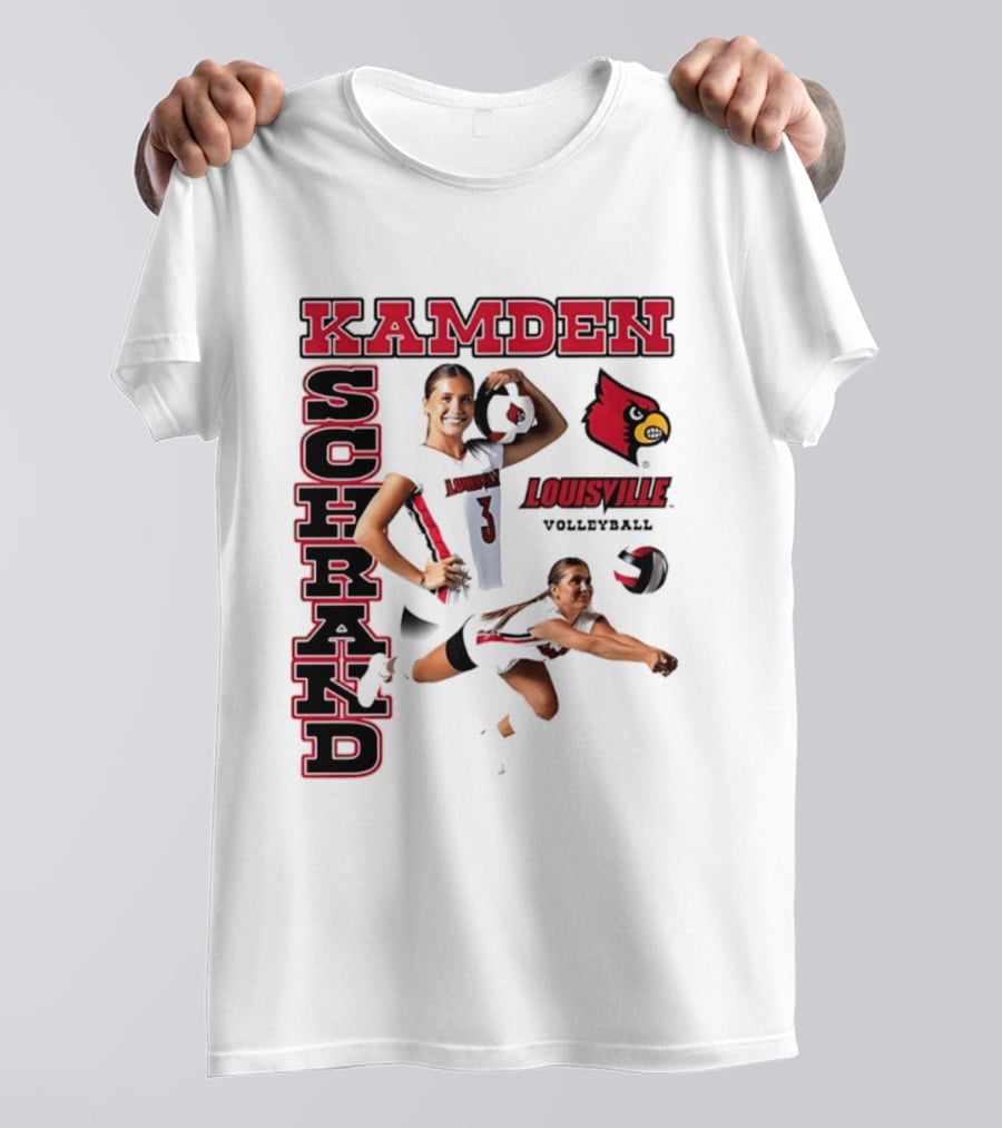 Kamden Schrand Louisville Cardinals Volleyball NCAA Sports Team Player Action T-Shirt