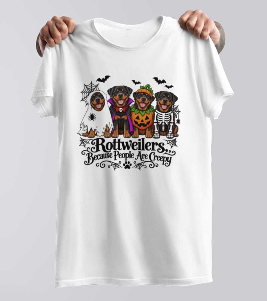 Rottweilers Halloween Costumes Because People Are Creepy T-Shirt