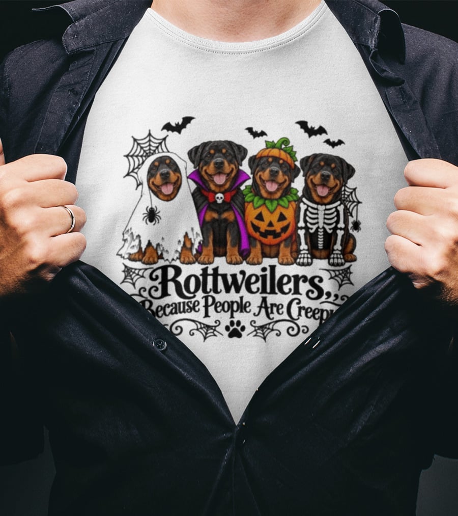 Rottweilers Halloween Costumes Because People Are Creepy T-Shirt