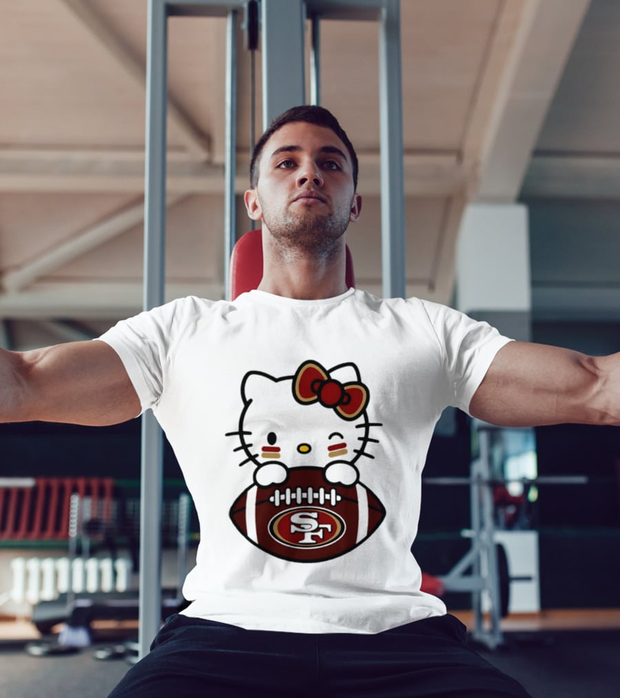San Francisco 49ers Hello Kitty Collaboration Football 2026 Season T-Shirt