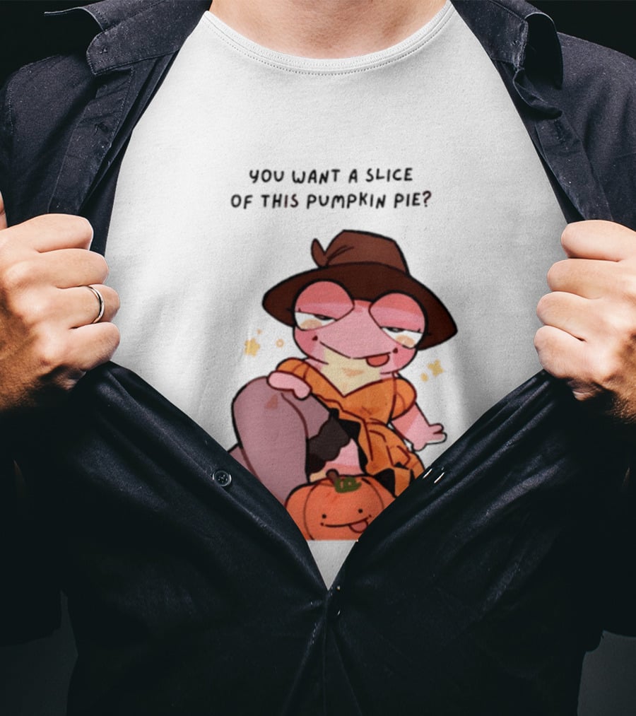 You Want A Slice Of This Pumpkin Pie Frog In Witch Hat With Pumpkin T-Shirt