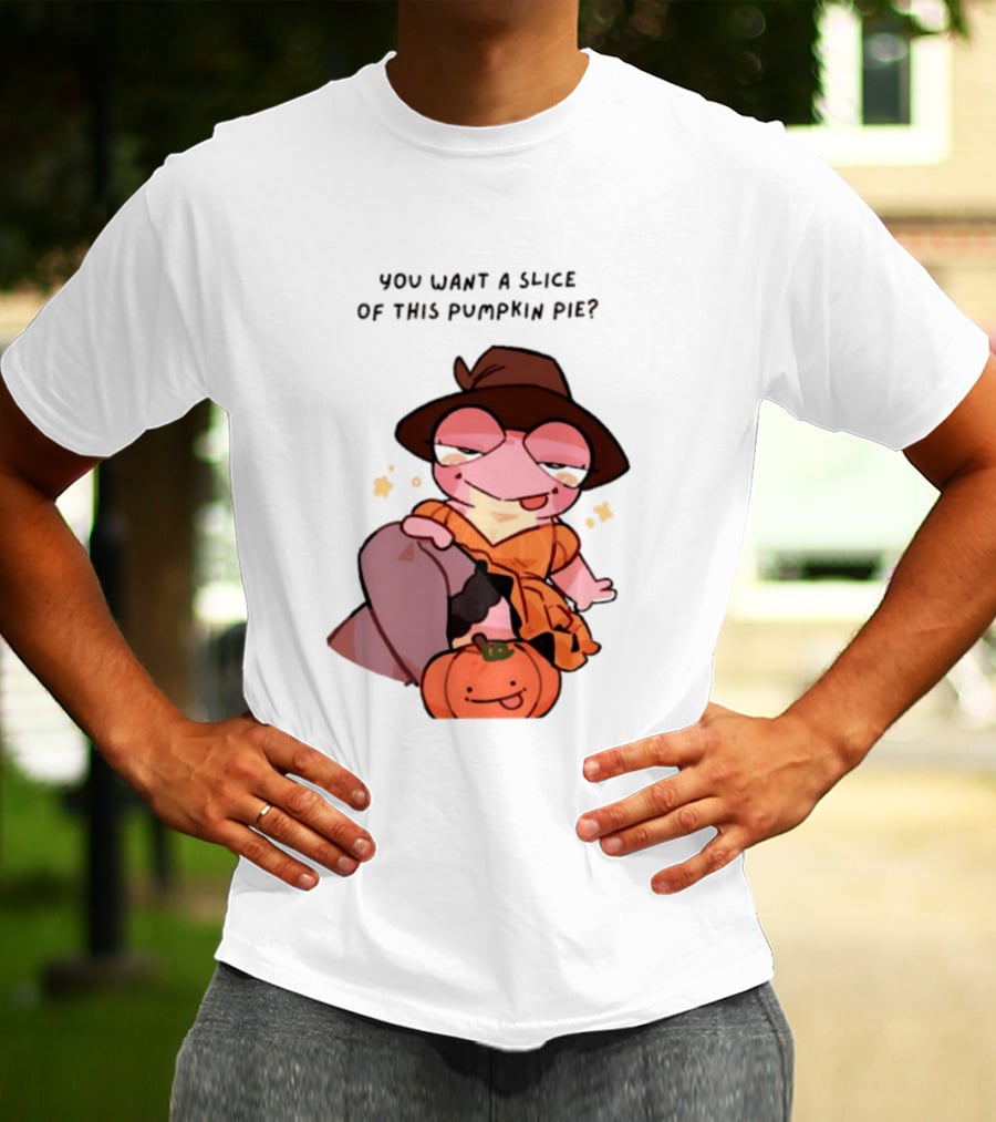 You Want A Slice Of This Pumpkin Pie Frog In Witch Hat With Pumpkin T-Shirt