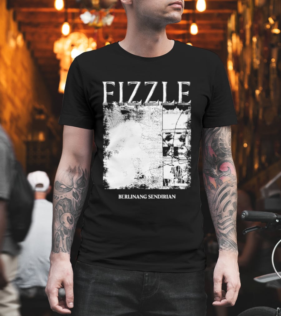 Fizzle Berlinang Sendirian Indie Rock Music T-Shirt