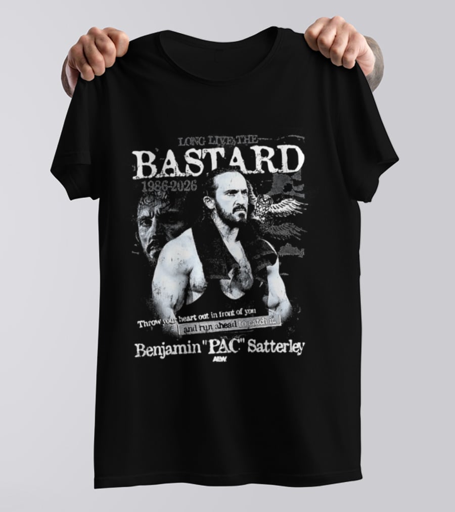 Benjamin PAC Satterley Bastard 1986 2026 Throw Your Heart In Front T-Shirt