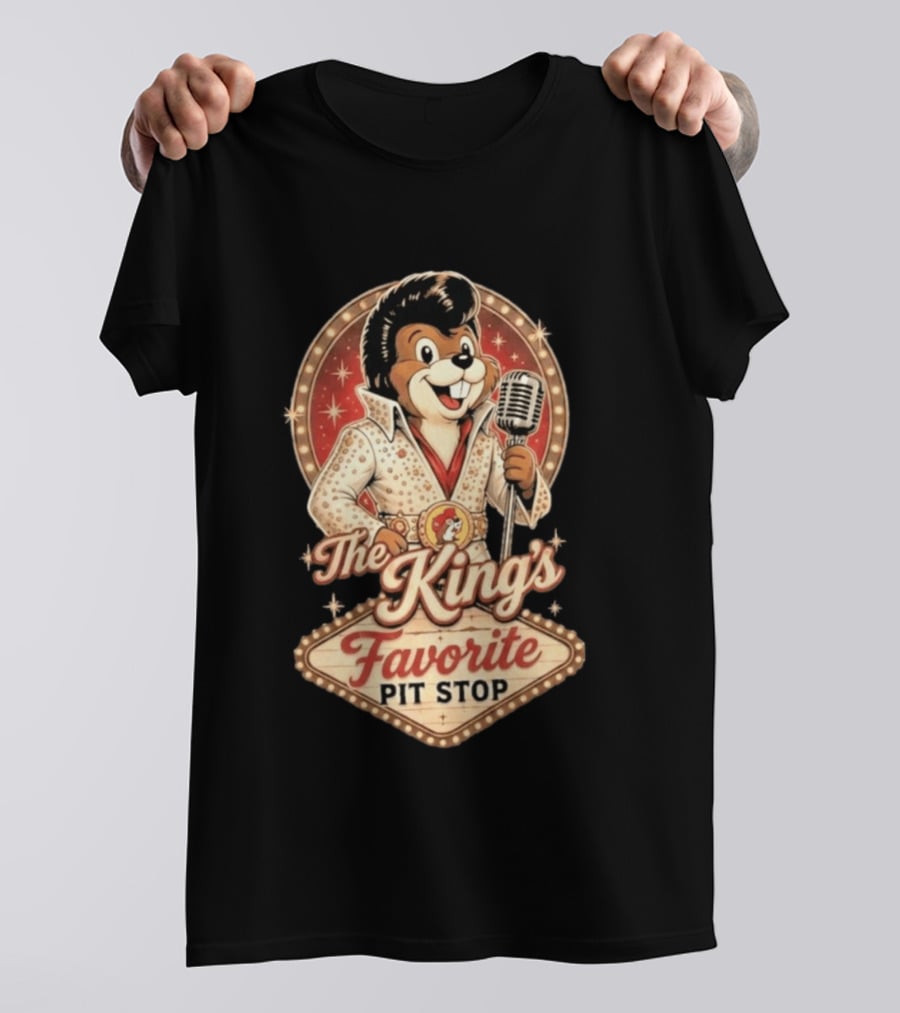 The King's Favorite Pit Stop Buc Ee's Elvis Presley Rock And Roll Roadhouse T-Shirt