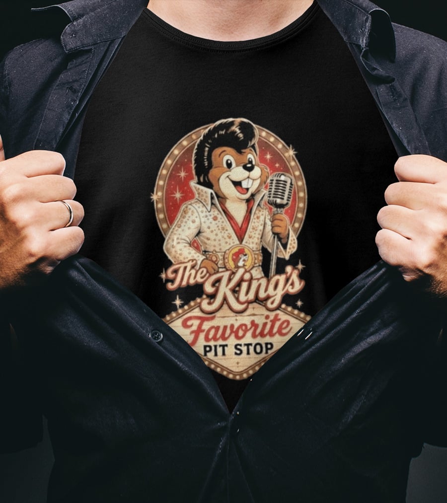 The King's Favorite Pit Stop Buc Ee's Elvis Presley Rock And Roll Roadhouse T-Shirt