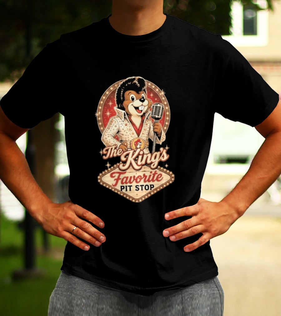 The King's Favorite Pit Stop Buc Ee's Elvis Presley Rock And Roll Roadhouse T-Shirt