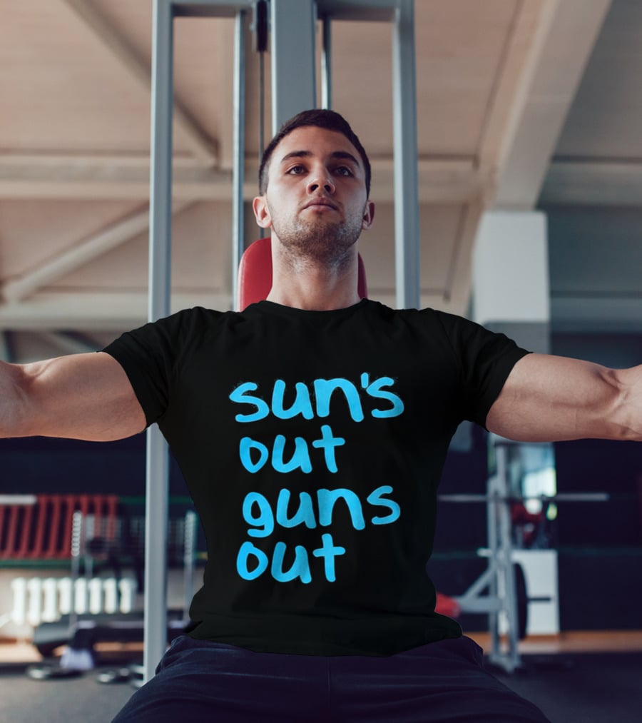 Sun's Out Guns Out Channing Tatum Blue T-Shirt