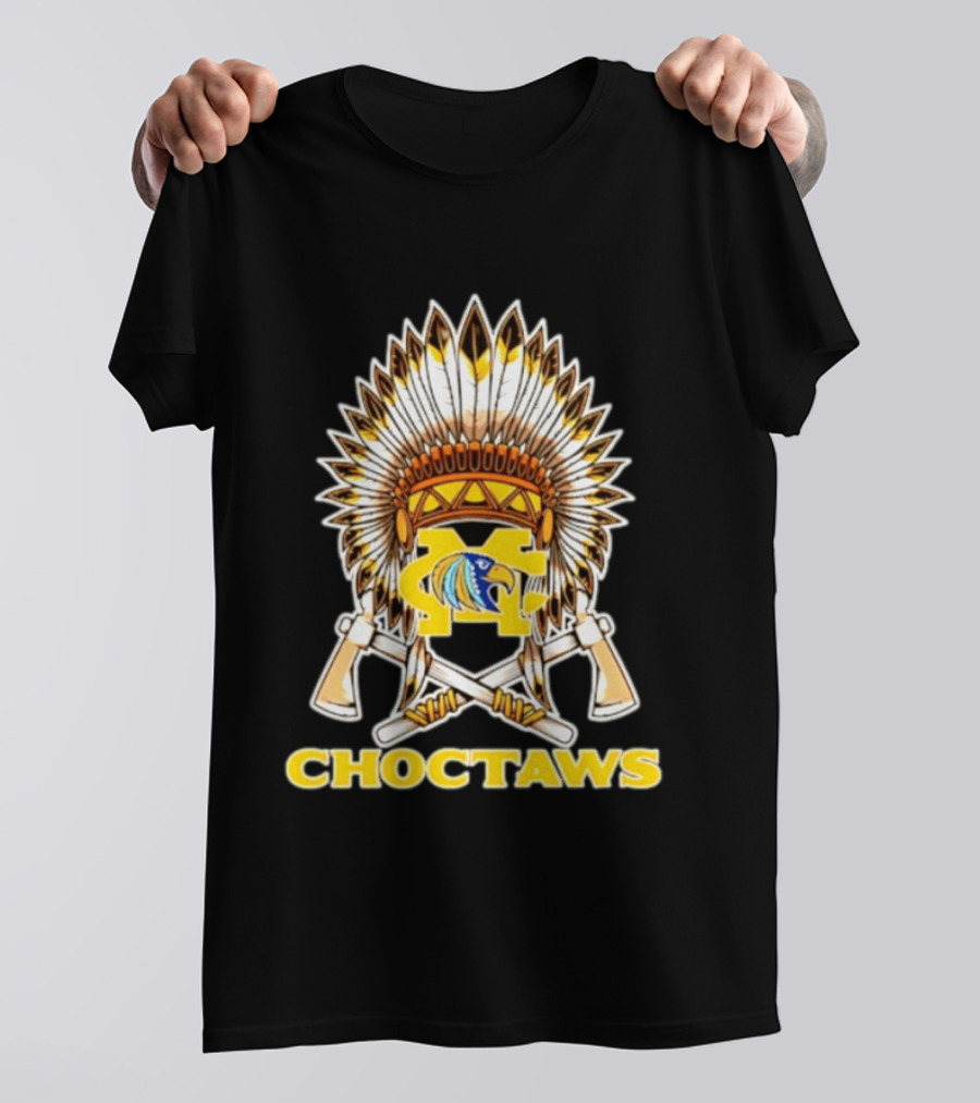 Choctaws MC Eagle Headdress Tomahawks Feathered Headdress T-Shirt