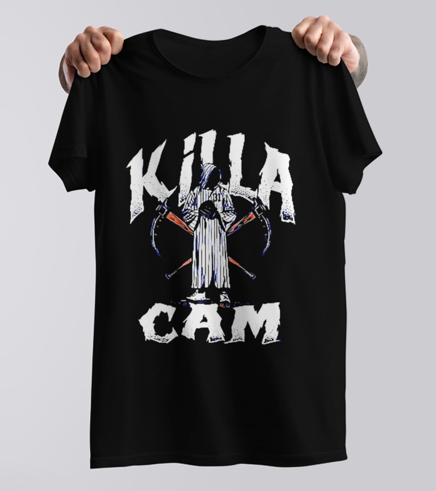 Killa Cam Grim Reaper Baseball Bat Crossed Scythes 2 T-Shirt