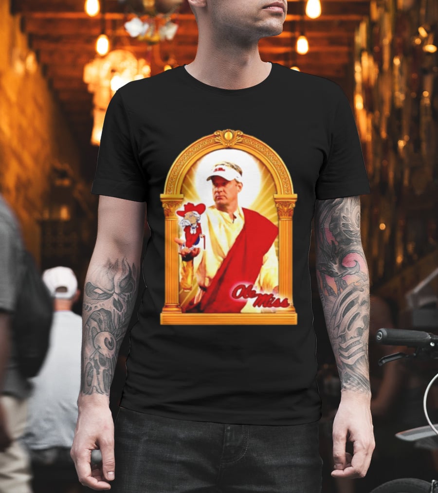 Lane Kiffin Ole Miss Colonel Reb Archway T-Shirt