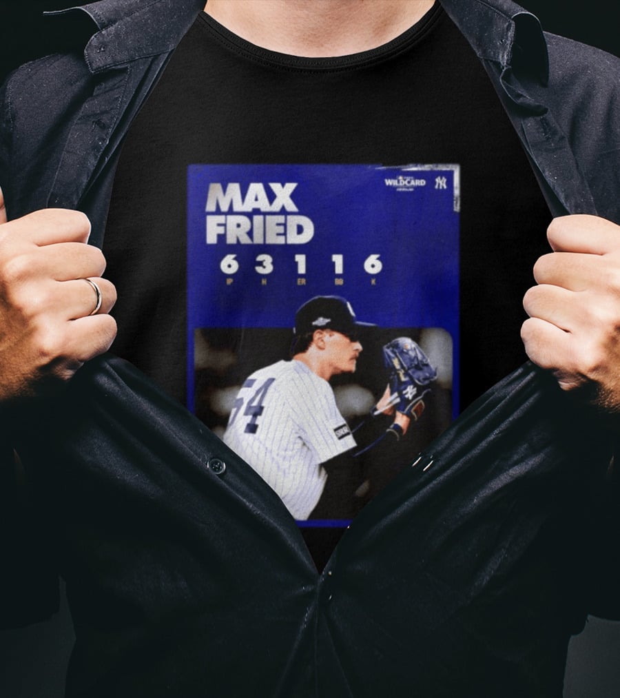 Max Fried 2026 Wild Card New York Yankees Pitching Stats T-Shirt