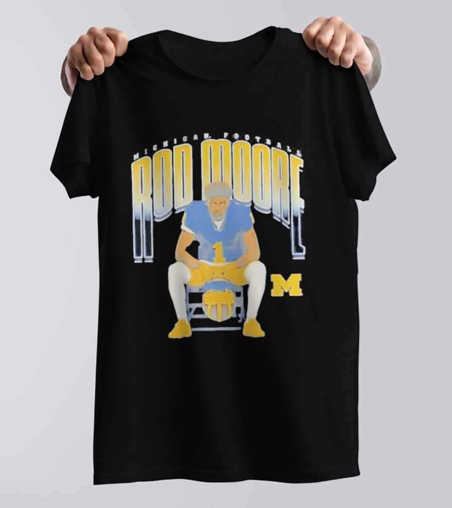Rod Moore Michigan Wolverines Football Number 1 Player M T-Shirt