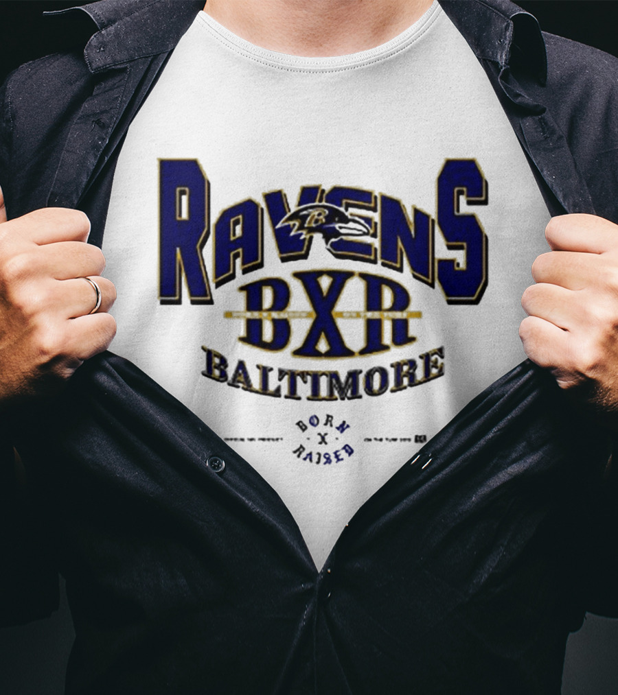 Ravens BXR Baltimore Born X Raised On The Turf T-Shirt