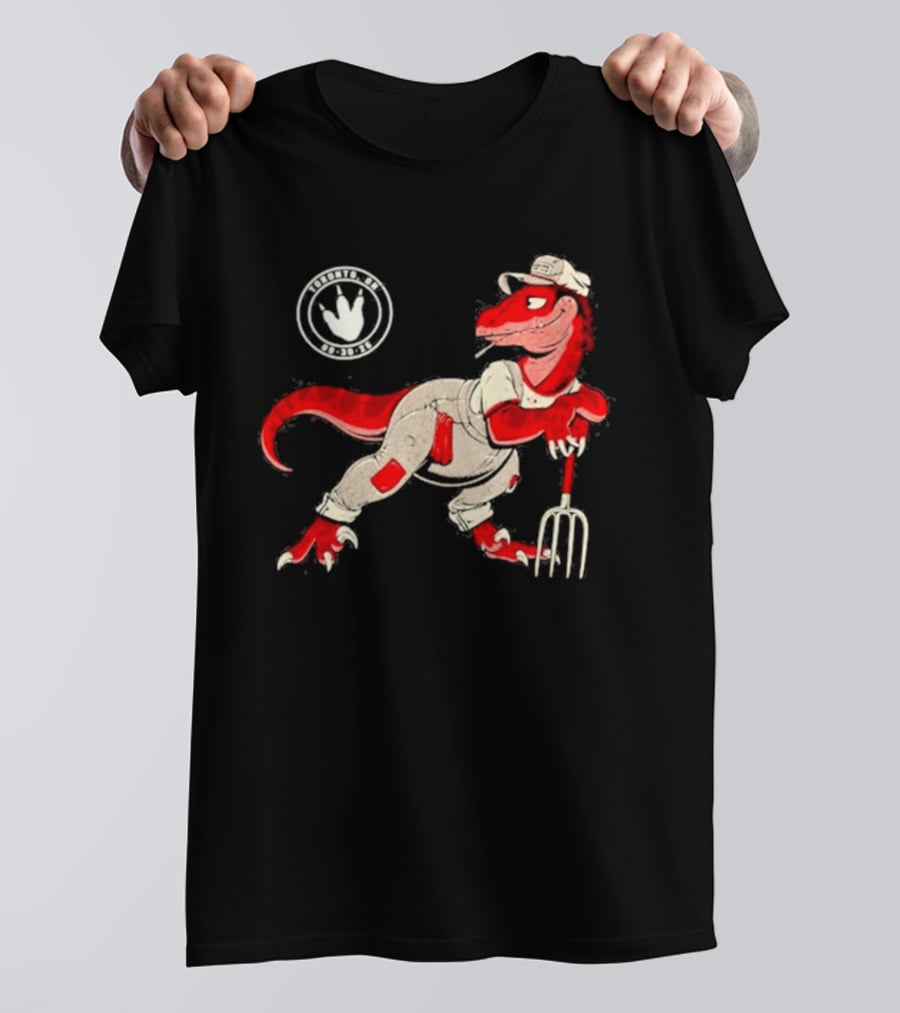 Red Clay Strays 2026 Toronto Ontario Event Dinosaur Farmer T-Shirt