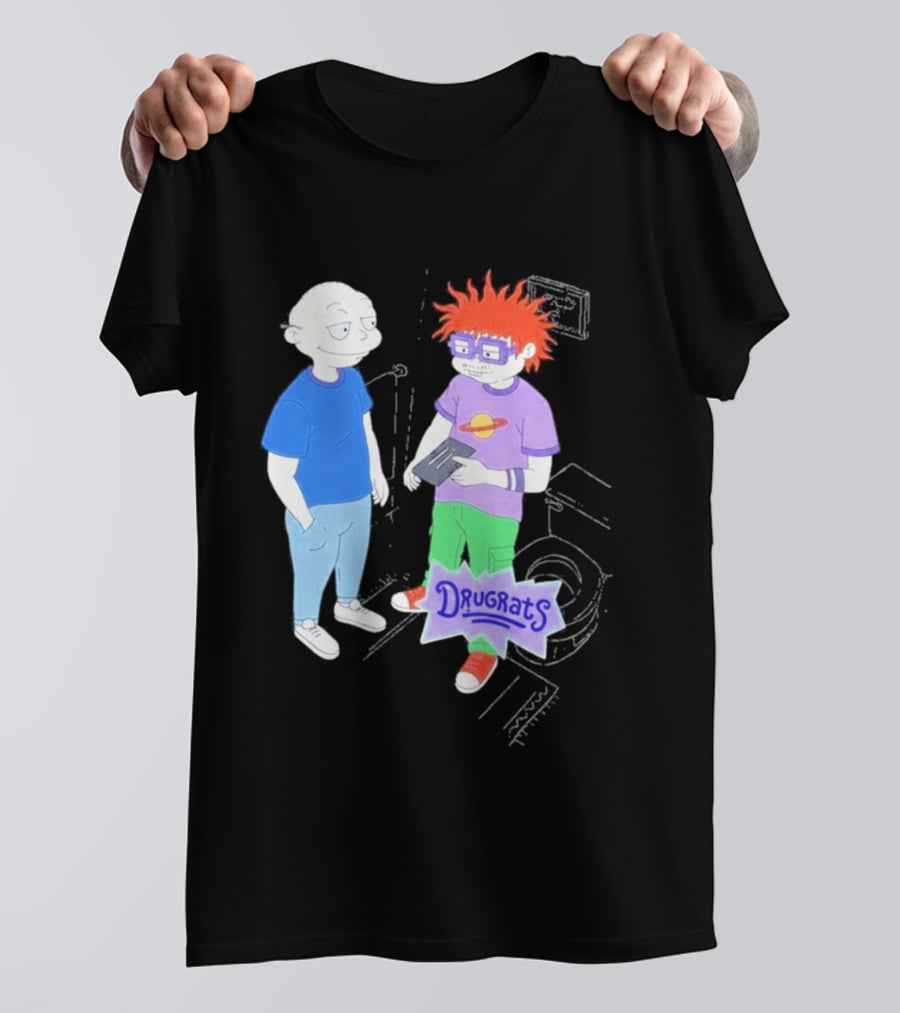 Tommy And Chuckie Drugrats Parody With Cartoon Characters T-Shirt