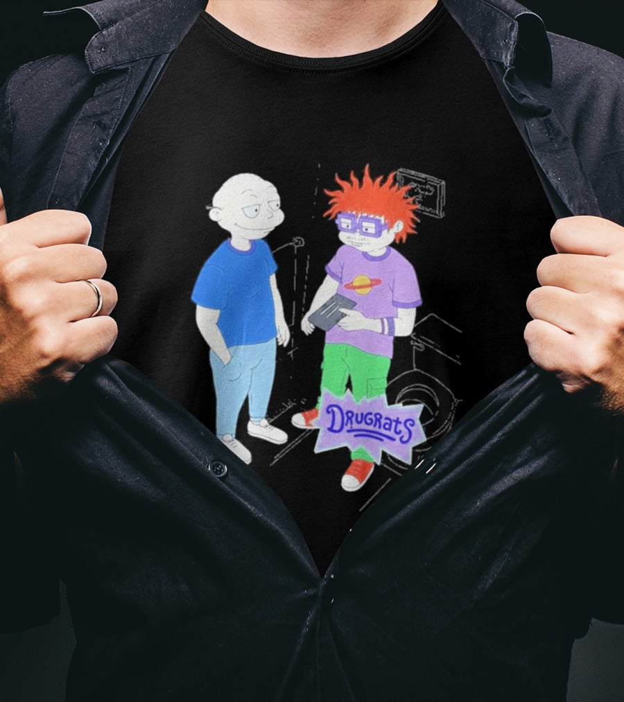 Tommy And Chuckie Drugrats Parody With Cartoon Characters T-Shirt