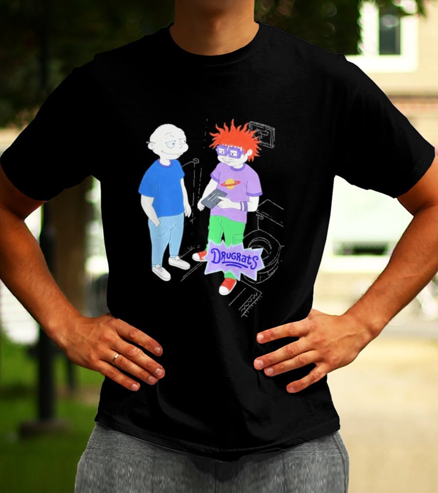 Tommy And Chuckie Drugrats Parody With Cartoon Characters T-Shirt