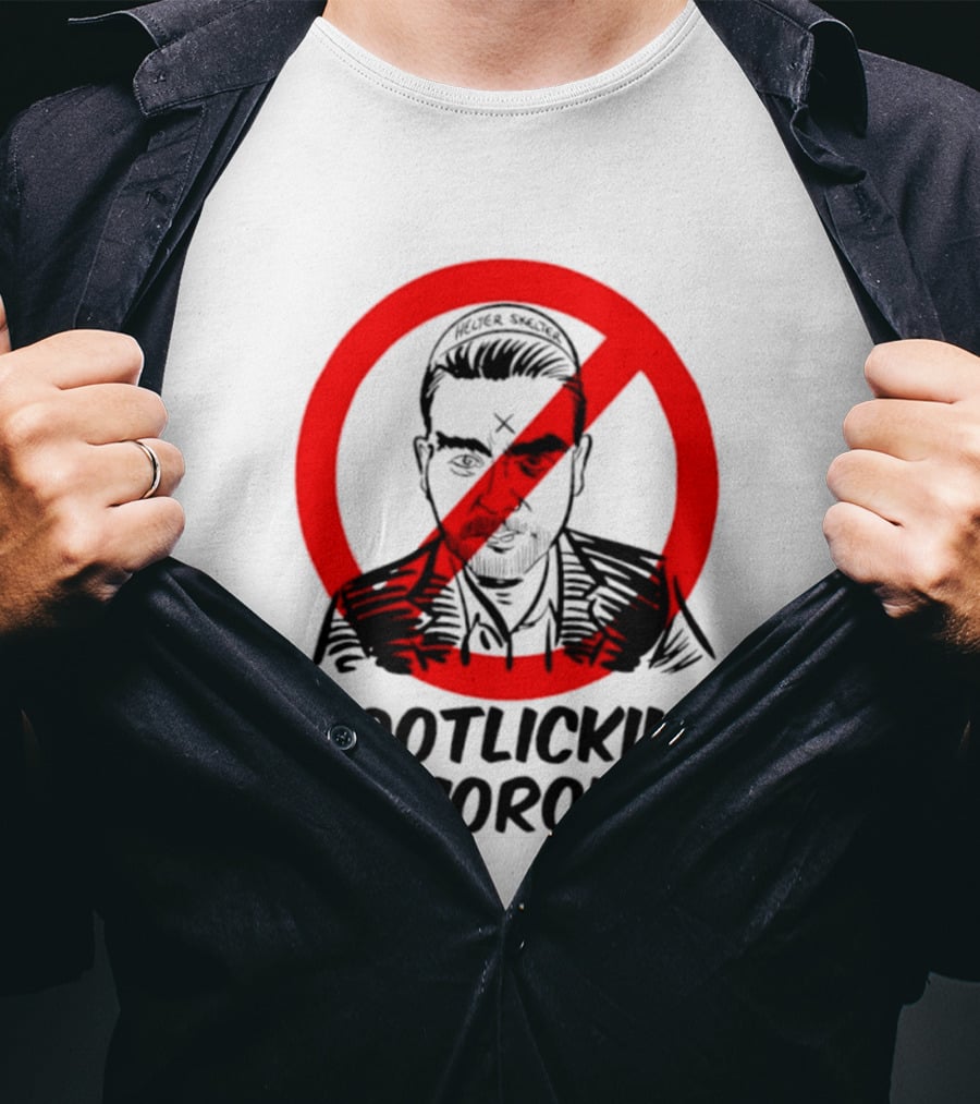 Helter Skelter Bootlicking Moron Red Circle Crossed Out Brian Walsby T-Shirt