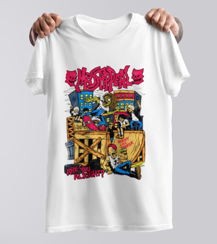 Massappeal Are You Alright Nobody Like Thinker Suffer Skateboarding Scene T-Shirt