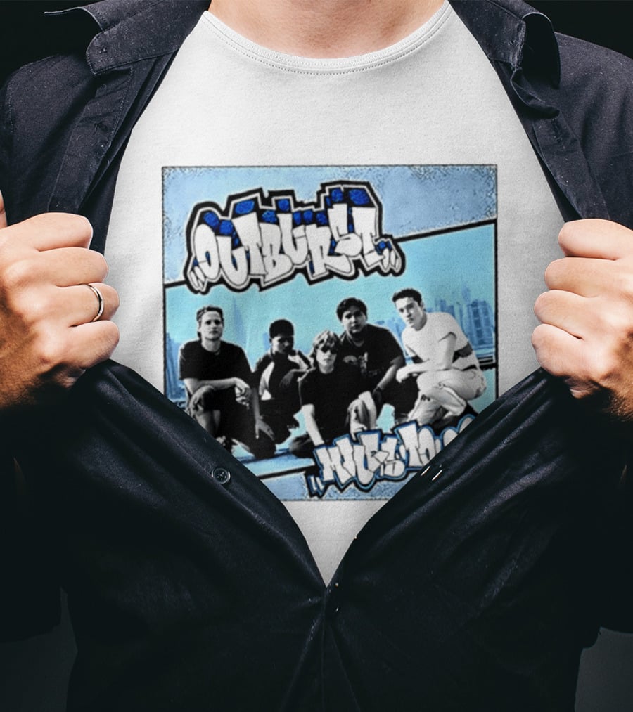 Outburst Miles To Go NYHC Skyline Band Photo T-Shirt