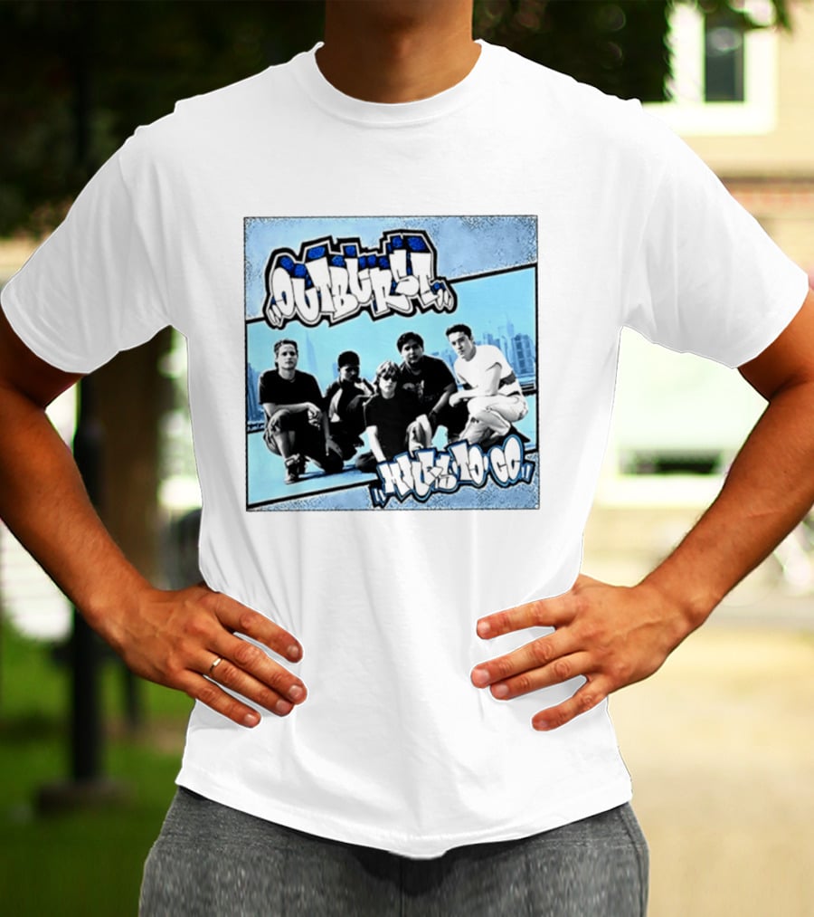 Outburst Miles To Go NYHC Skyline Band Photo T-Shirt